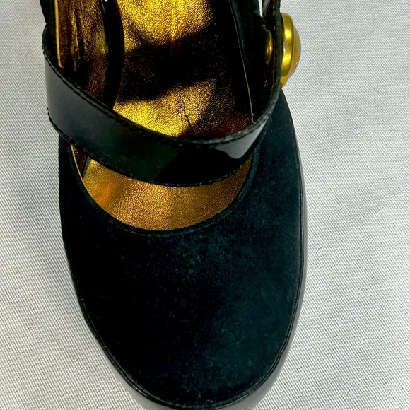 Women’s Coach Davine Platform Black Suede with Gold Heel Size 8 Great Condition! - Picture 6 of 16